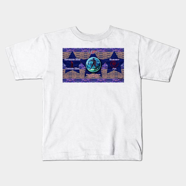 Zo-Disc Libra with background v1 Kids T-Shirt by ajbruner77